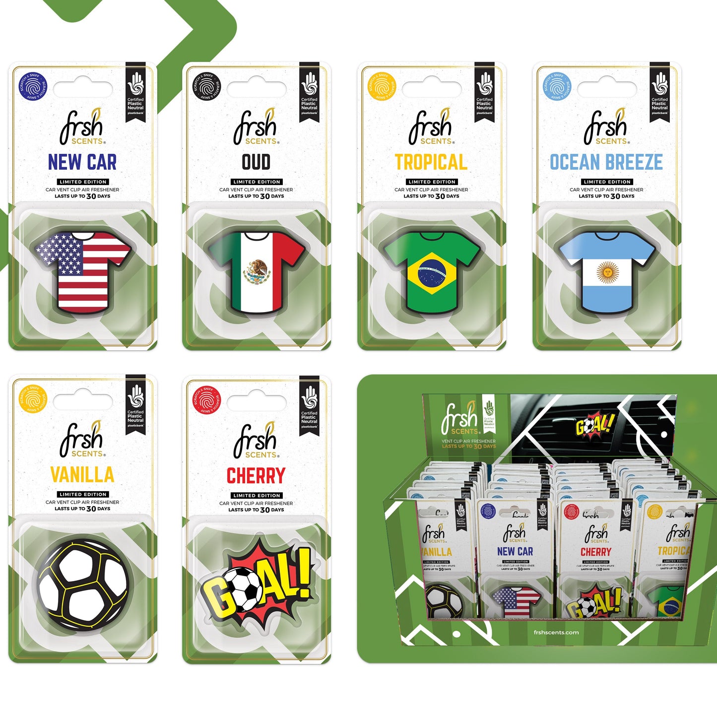 Soccer Car Vent Clip Air Fresheners
