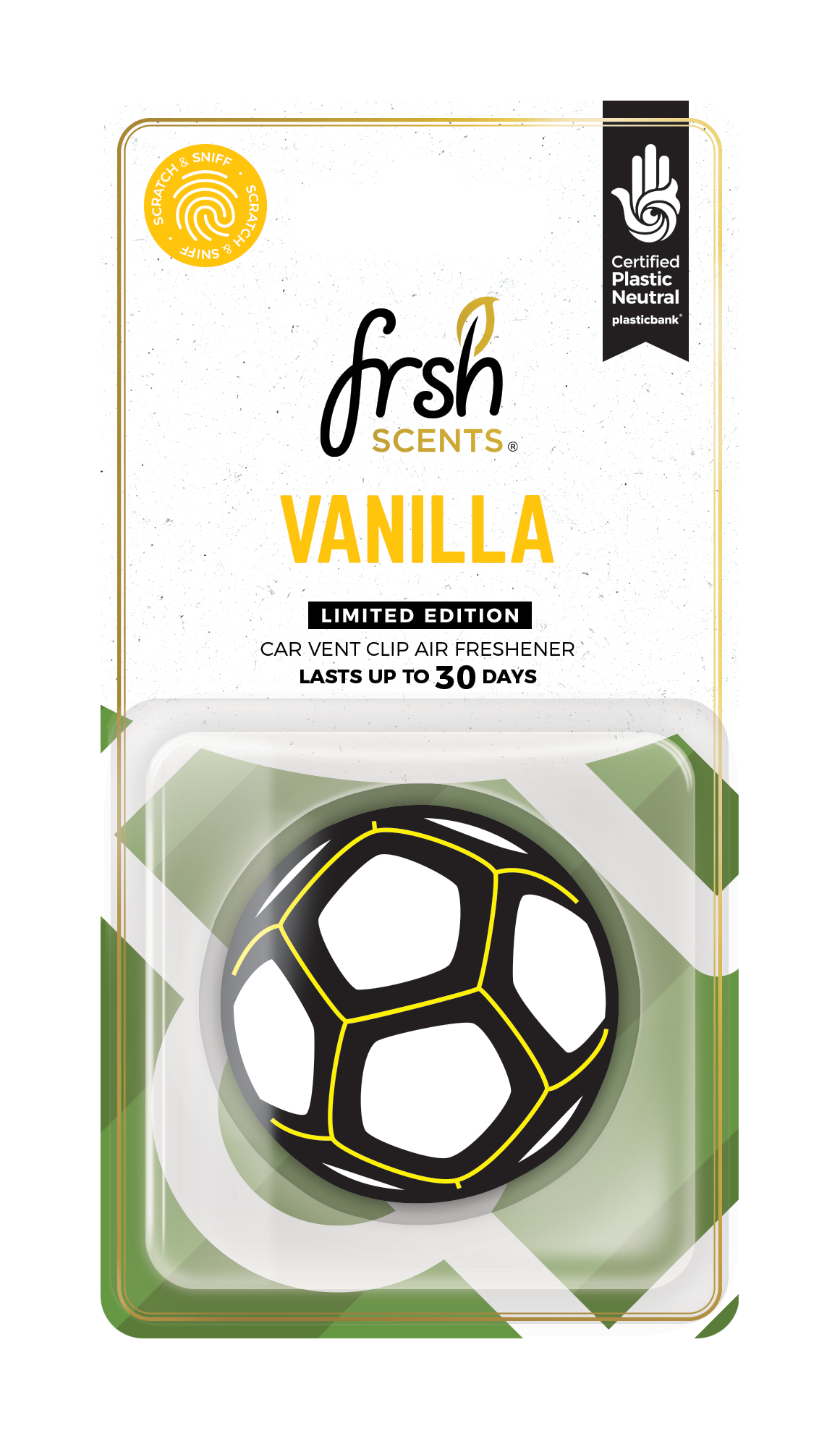 Soccer Car Vent Clip Air Fresheners